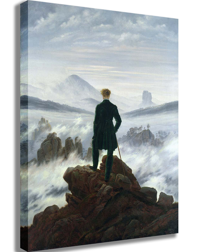 Friedrich "The Wanderer Above the Sea of Fog" (1818) Canvas Printed
