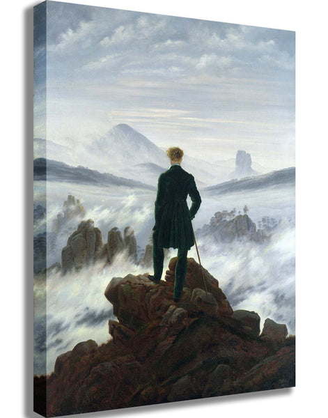 Friedrich "The Wanderer Above the Sea of Fog" (1818) Canvas Printed