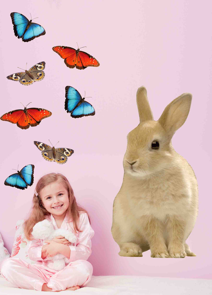 Sitting Bunny Wall Decal Cutout Installed