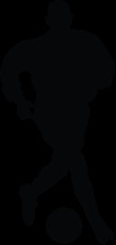 Soccer III Silhouette Wall Decal Cutout