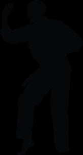 Martial Arts Kata II Silhouette Wall Decal Cutout