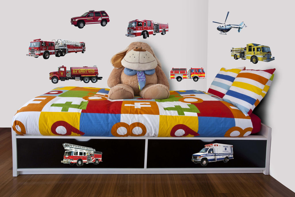 Rescue Vehicle Wall Decals Installed