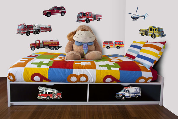 Rescue Vehicle Wall Decals Installed