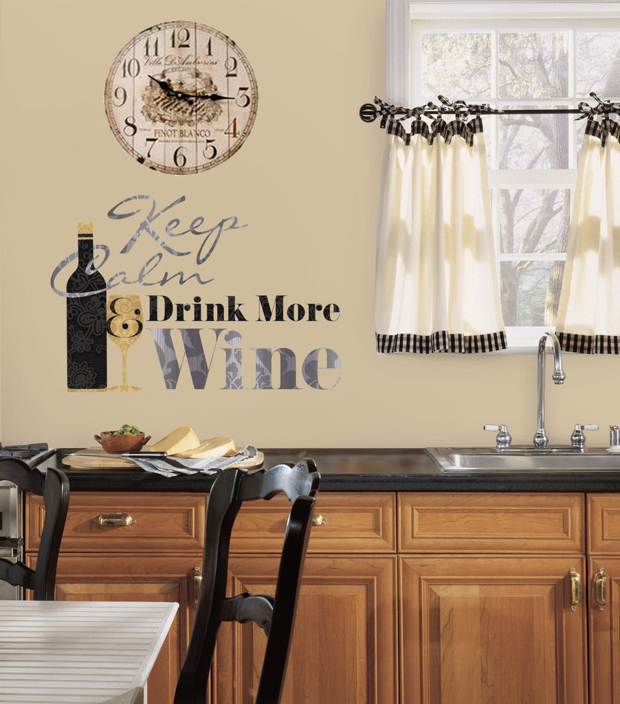 Pinot Blanco Wall Clock 13"x13" Installed