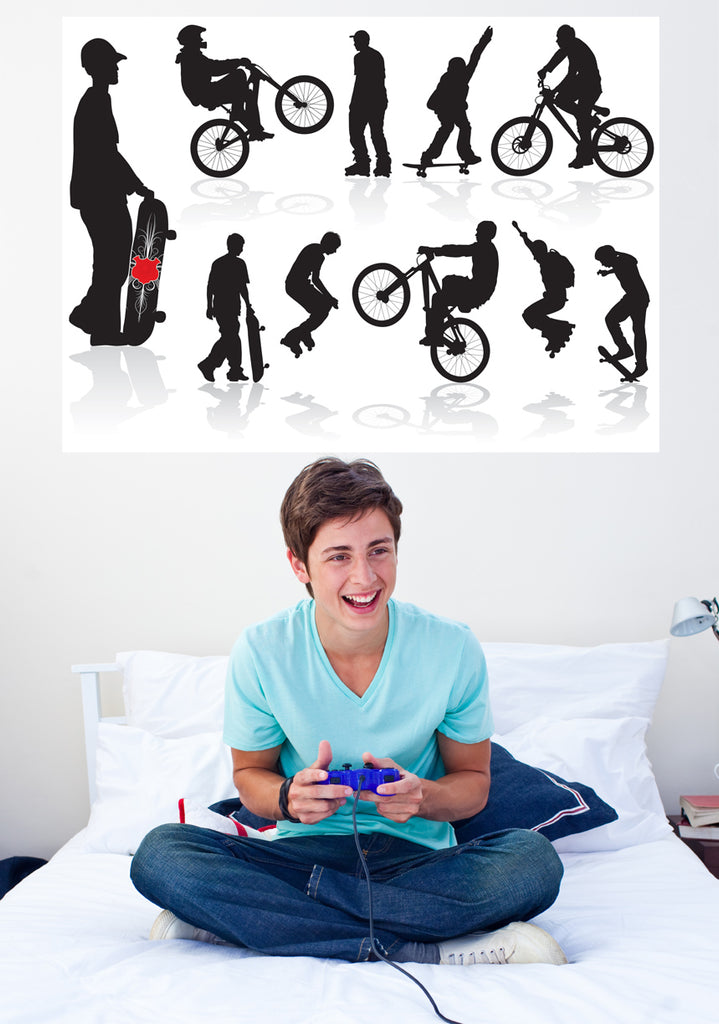 Extreme Silhouettes Wall Decal Installed
