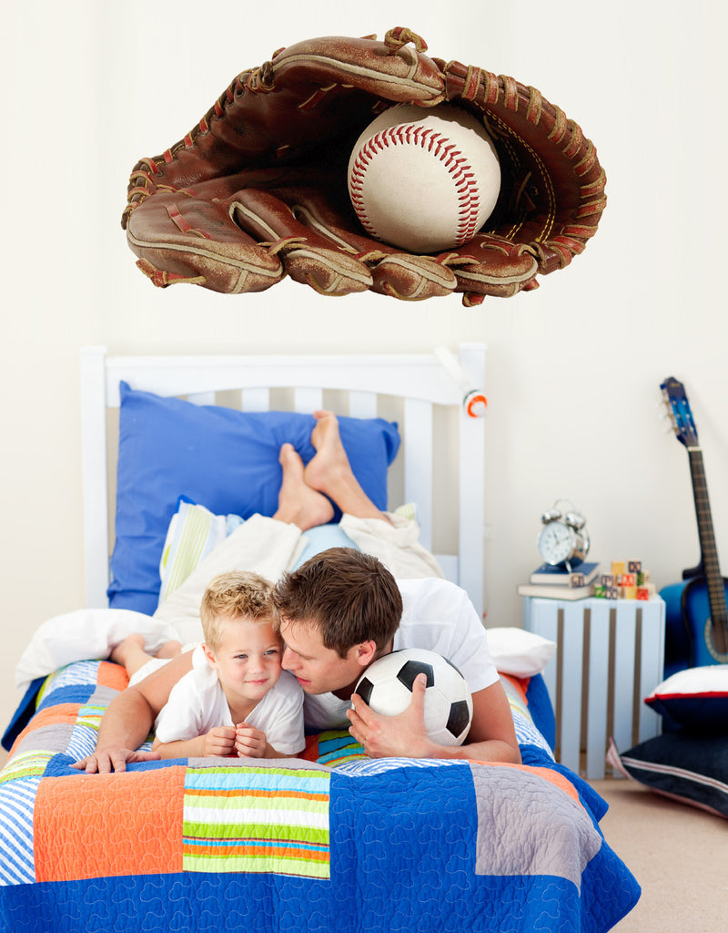 Glove/Ball Wall Decal Cutout Installed