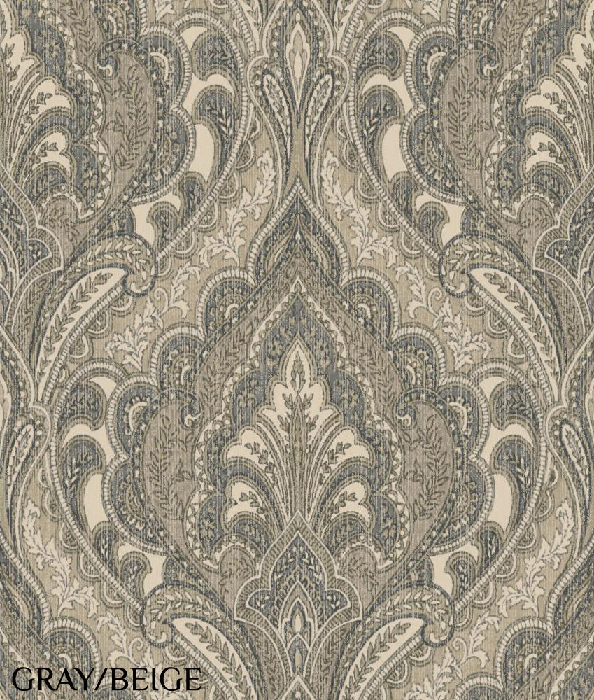Carey Lind Designs "Hemmingway" Gray/Beige Wallpaper