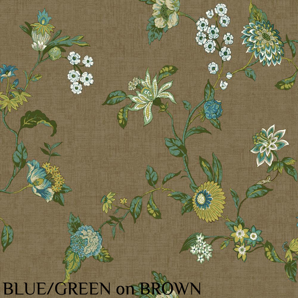 Waverly "Graceful Garden Trail" Blue/Green Wallpaper