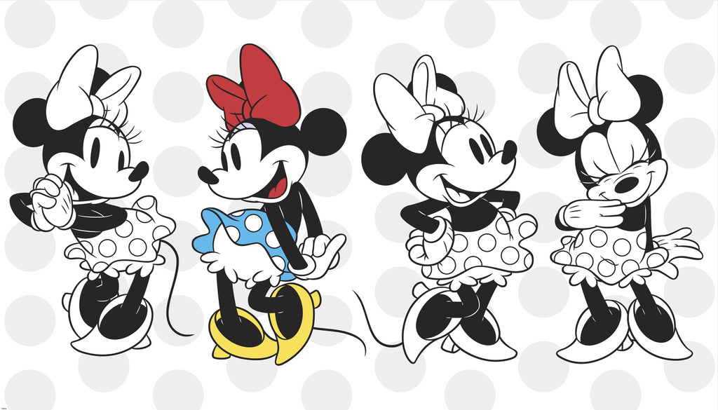 Disney Minnie Rocks the Dots Prepasted Wall Mural 10.5'W x 6'H
