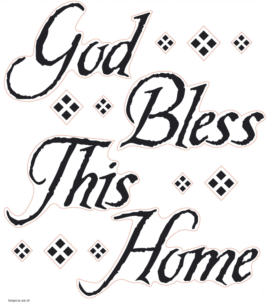 Wallhogs God Bless This Home Quote Wall Decals Printed Sheet