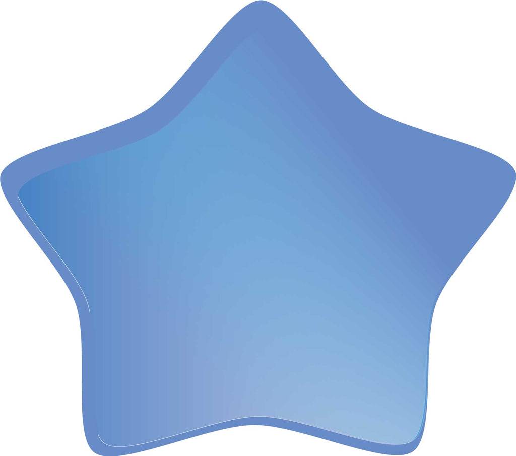 Large Blue Soft Star Wall Decal Cutout