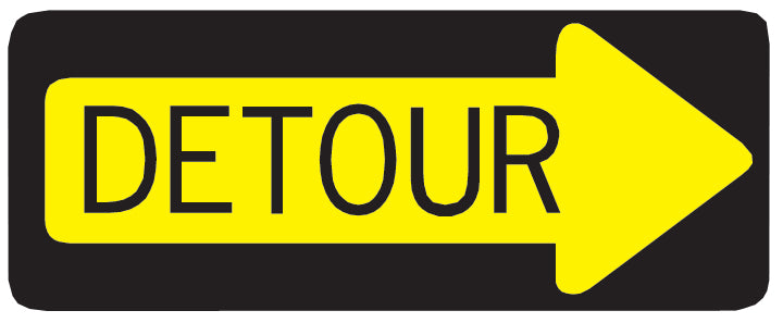 Detour Sign Wall Decal