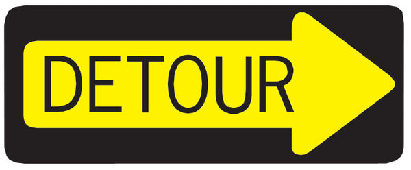 Detour Sign Wall Decal