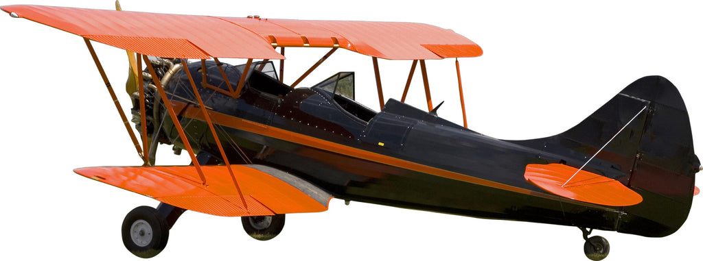 Vintage Biplane Wall Decal Cutout