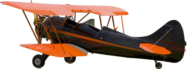 Vintage Biplane Wall Decal Cutout