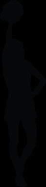 Cheerleader II Silhouette Wall Decal Cutout
