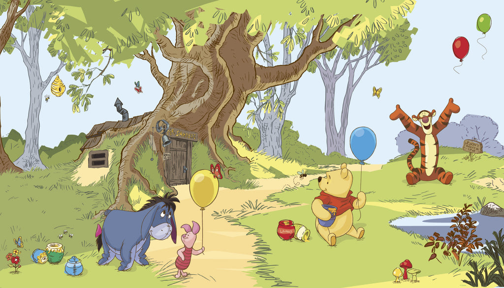 Disney Pooh & Friends Prepasted Wall Mural 10.5'W x 6'H