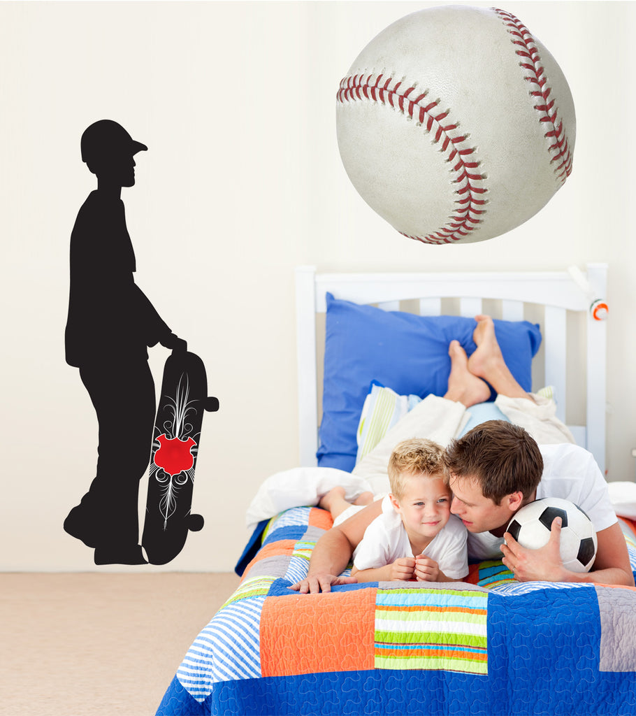 Skateboard Silhouette IX Wall Decal Cutout