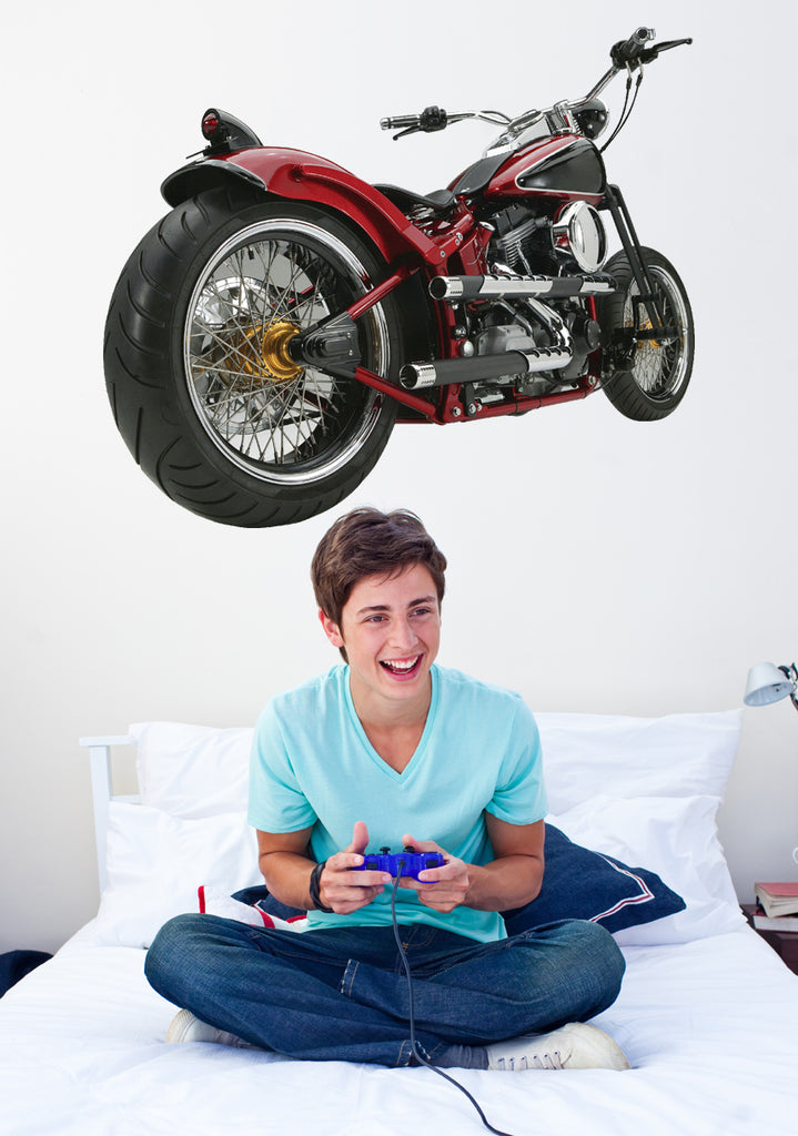 Motorcycle VII Wall Decal Cutout Installed