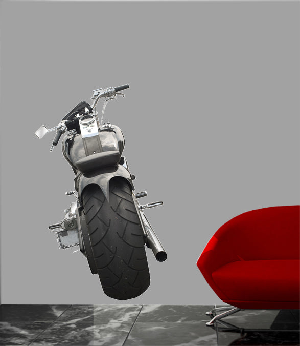 Motorcycle VIII Wall Decal Cutout Installed
