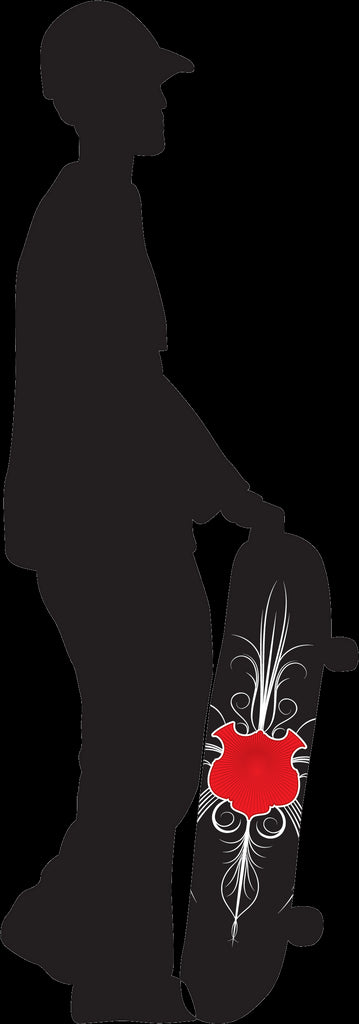 Skateboard Silhouette IX Wall Decal Cutout
