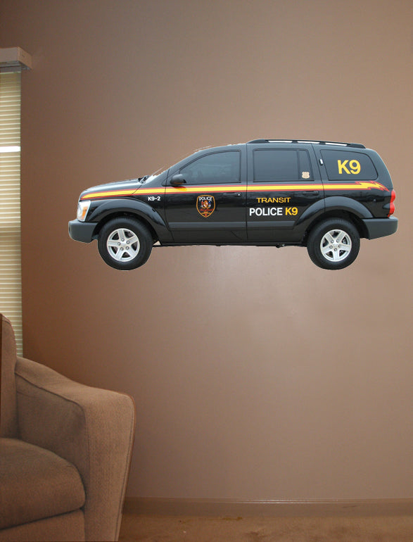Police K9 Unit Wall Decal Cutout Installed