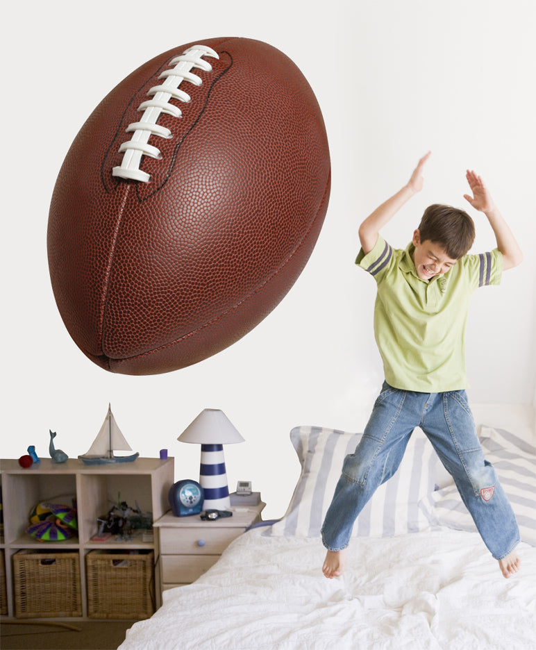Football Wall Decal Cutout Installed