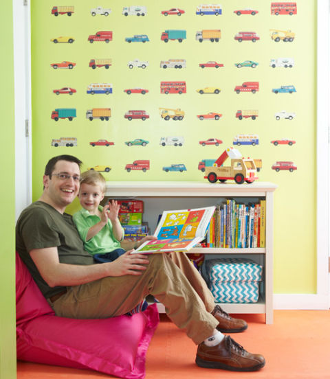 Matchbox Mania Wall Decal Cutouts Installed