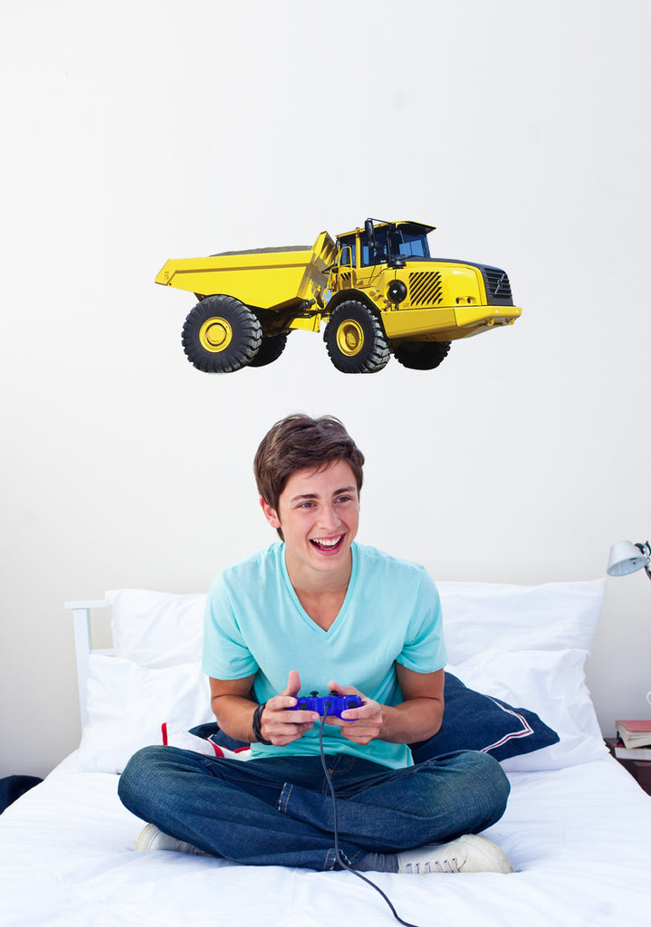 Off-Road Dump Truck Wall Decal Cutout Installed