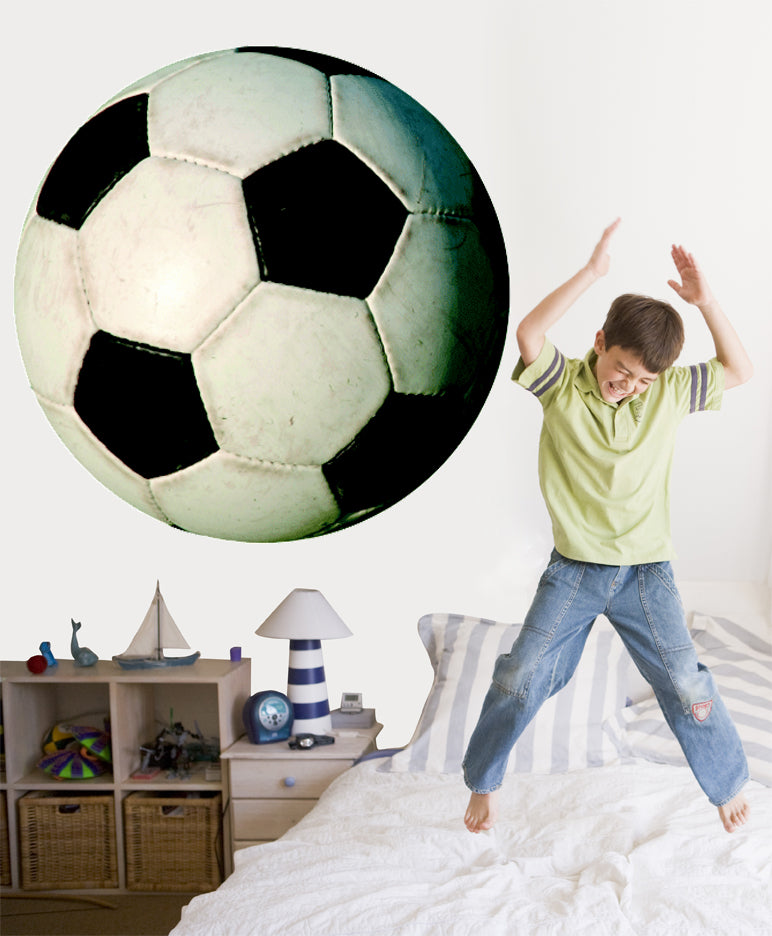 Soccer Ball II Wall Decal Cutout Installed