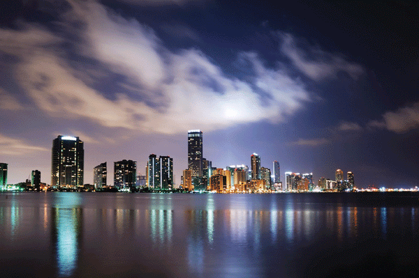 Dusk Miami Wall Decal Poster