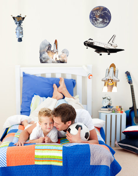 Space Multi-Pack II Wall Decals Installed