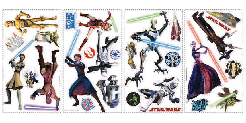 Star Wars "Clone Wars" Wall Decal Cutouts