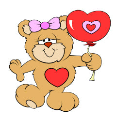 Valentines - Heart Bear Wall Decal Cutout