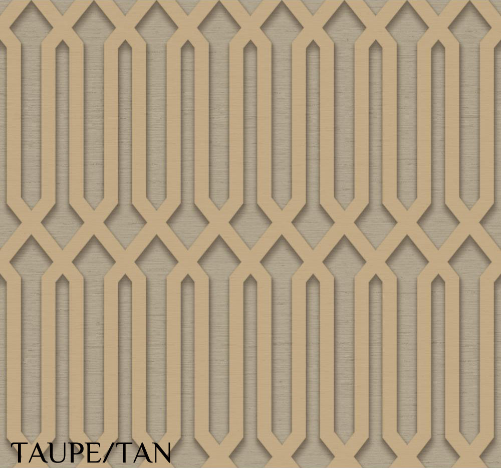 Antonine Vella "Dimensional Effects-Oriana" Taupe/Tan Wallpaper