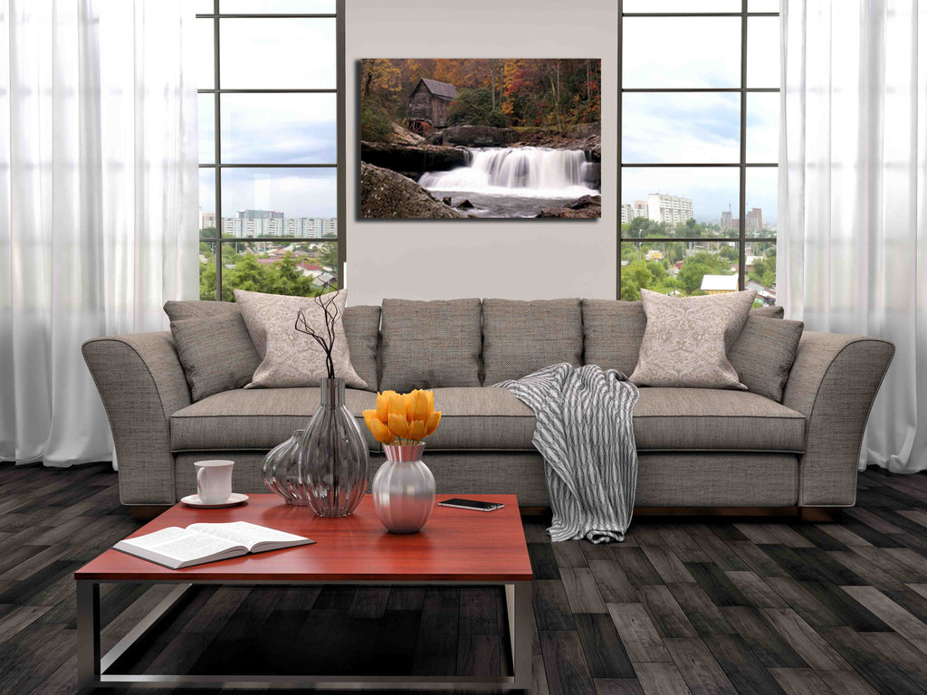 Waterfall Canvas Installed