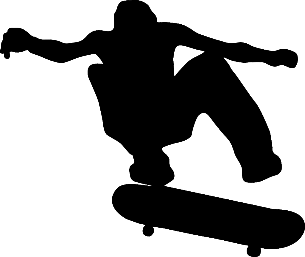 Skateboard Silhouette I Wall Decal Cutout