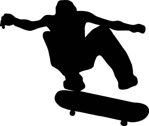 Skateboard Silhouette I Wall Decal Cutout