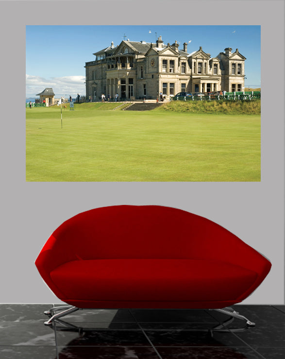 St. Andrew's Golf Club Glossy Poster Installed