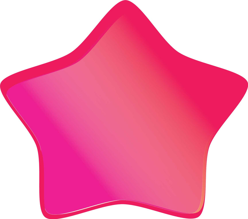 Large Pink Soft Star Wall Decal Cutout