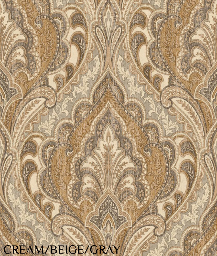 Carey Lind Designs "Hemmingway" Cream/Beige/Gray Wallpaper