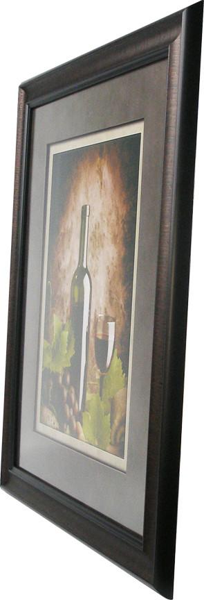 Wine & Grapes Framed Art 19.25"x23.25" Angle