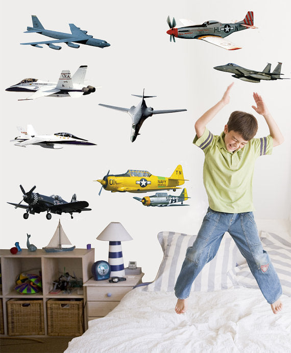 Military Aircraft Master-Pack Wall Decals Installed 3