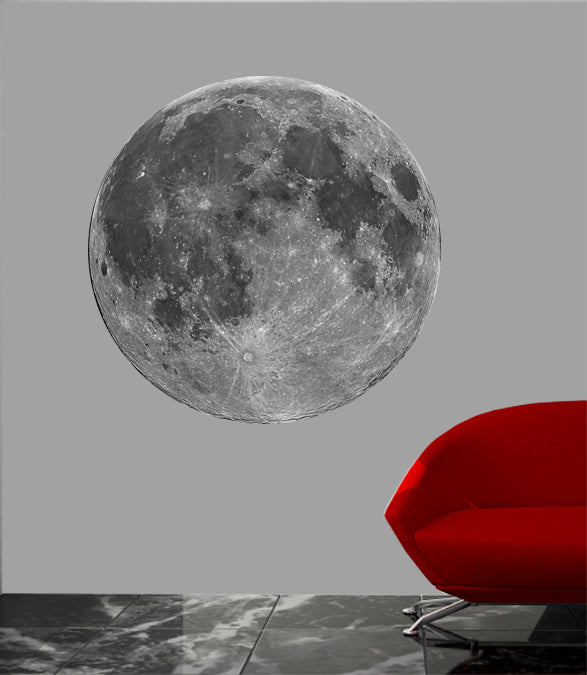 Full Moon Wall Decal Cutout Installed