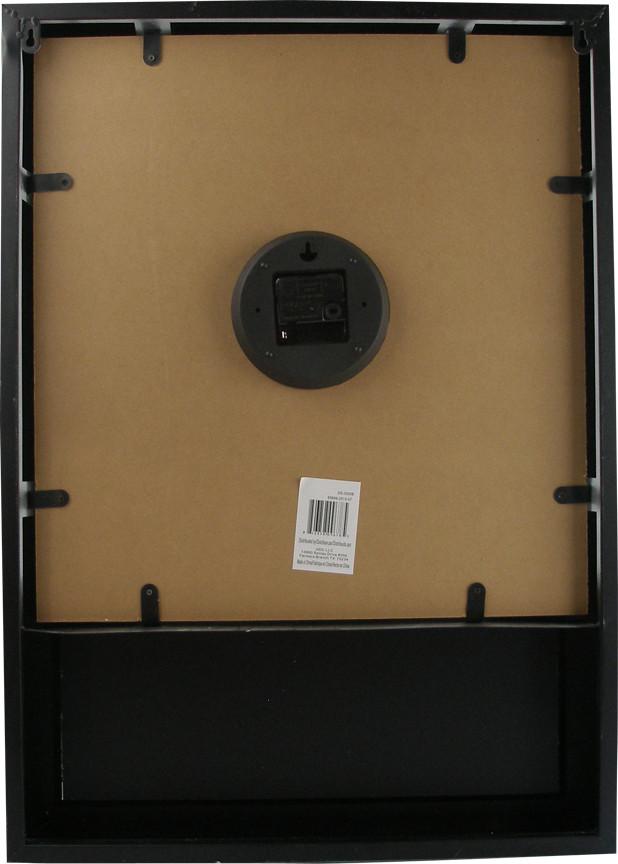 Weathered White Wall Clock w/Calendar 19"x27" Back