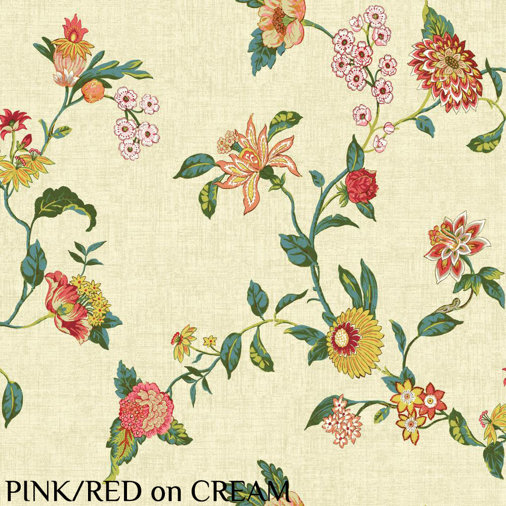Waverly "Graceful Garden Trail" Pink/Red Wallpaper