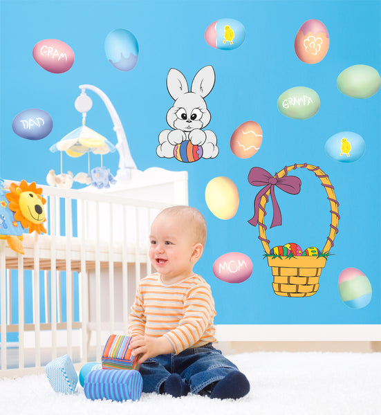 Easter Multi-Pak Wall Decals Installed