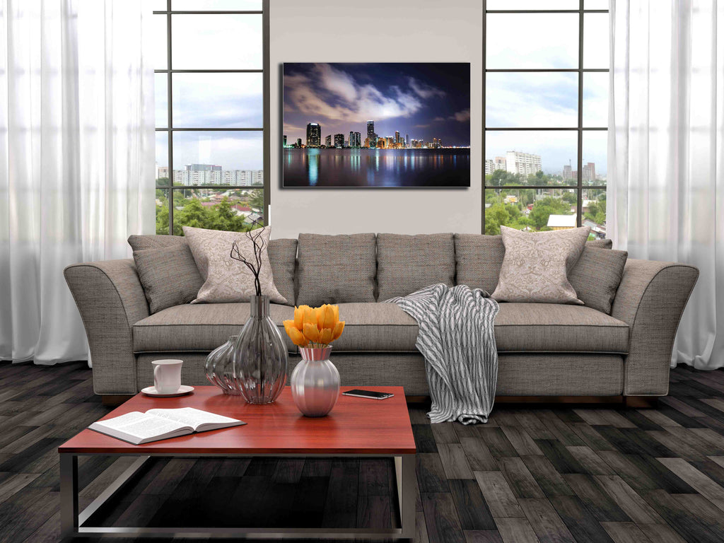 Dusk Miami Canvas Installed