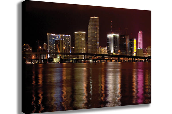 Night Miami Canvas Printed