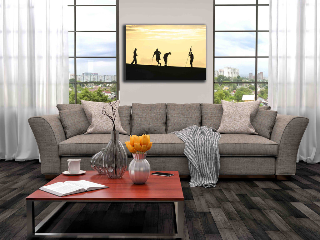 Golf Silhouettes Canvas Installed